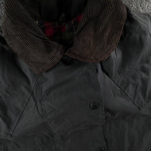 Barbour WK Backhouse Waxed Jacket Men Outdoors Snap Flannel Lined XS 36 Adult - Picture 6 of 14